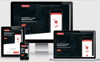 Site de prezentare aplicatie Mobila - No.tify.me